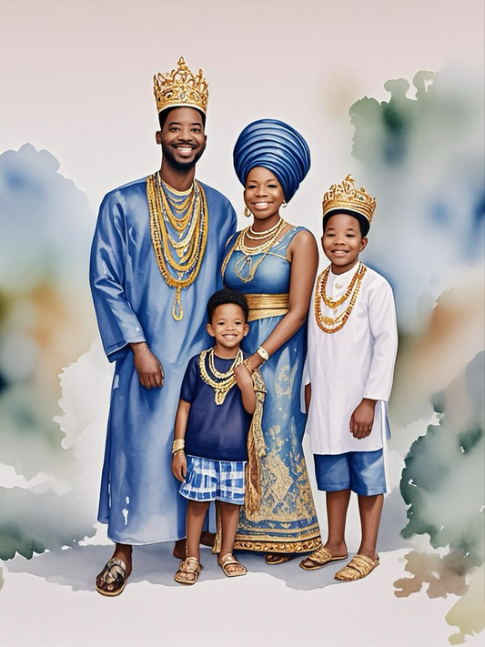 African Inspired - Family Digital Makeover Portrait