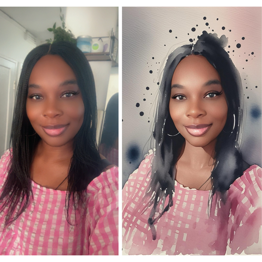 Watercolour - Digital Makeover Portrait