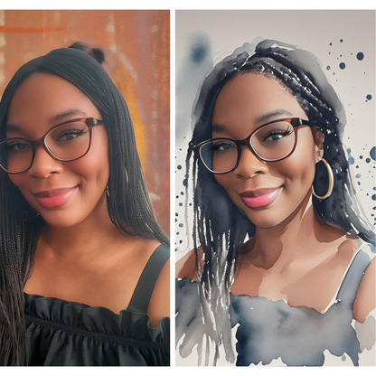 Watercolour - Digital Makeover Portrait