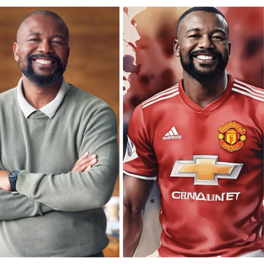 Watercolour - Football inspired Digital Makeover Portrait